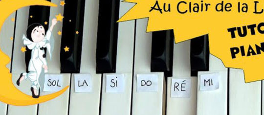 AU CLAIR DE LA LUNE au piano